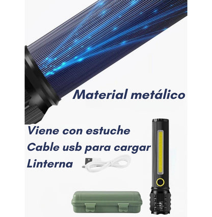 Linterna led con zoom 3modo